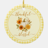 感謝とパンプ賛美クキン | 秋感謝祭 セラミックオーナメント (裏面)