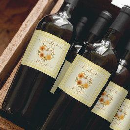 感謝とパンプ賛美クキン | 秋感謝祭 ワインラベル