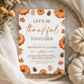 感謝と一緒に感謝素朴のディナーパーティー 招待状