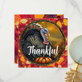 感謝と七面鳥の感謝メニュー サンキューカード