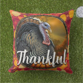 感謝と七面鳥 アウトドアクッション (芝生)