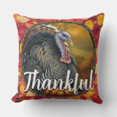 感謝と七面鳥 アウトドアクッション (正面)