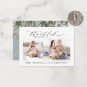 感謝と写真のクリスマス賛美を予算に計上する ノートカード (正面/裏面インサイチュ)