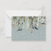 感謝と写真のクリスマス賛美を予算に計上する ノートカード (裏面)