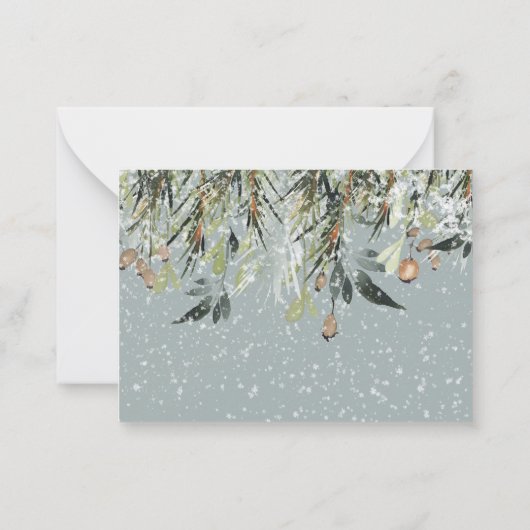 感謝と写真のクリスマス賛美を予算に計上する ノートカード (裏面)