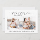 感謝と写真賛美のクリスマス シーズンカード (正面)