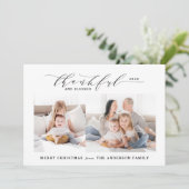 感謝と写真賛美のクリスマス シーズンカード (スタンド正面)