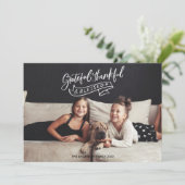 感謝と喜びに満ちたクリスマス　祝福のクリスマス写真カード 招待状 (スタンド正面)