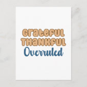 感謝と喜びに満ちた 却下された 弁護士の名言 ポストカード (正面)