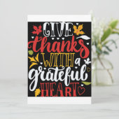 感謝と喜びの感謝祭招待状 招待状 (スタンド正面)