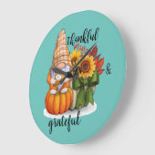 感謝と喜びの アクリル壁掛け時計 ラージ壁時計 (傾斜)