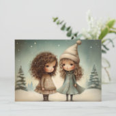 感謝と喜び:心からのクリスマスのメッセージ シーズンカード (スタンド正面)