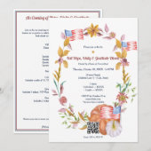 感謝と団結の秋のディナー・ファンドレイザー 招待状 (正面/裏面)