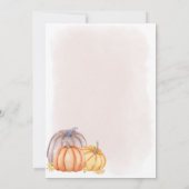 感謝と国賛美のかぼちゃ妊娠 案内状 (裏面)
