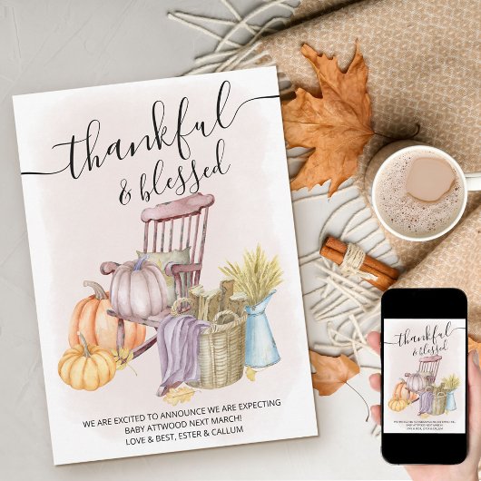 感謝と国賛美のかぼちゃ妊娠 案内状