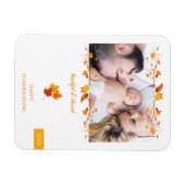 感謝と家族賛美の写真感謝祭 マグネット (横)