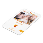 感謝と家族賛美の写真感謝祭 マグネット (左側)