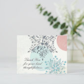 感謝と希望の聖書の一節、ヴィンテージの花 ポストカード (スタンド正面)