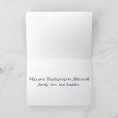 感謝と幸せと、ターキーに夢中！ サンキューカード (内部)