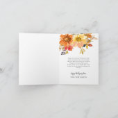 感謝と幸せな感謝のグリーティングカード シーズンカード (内部)