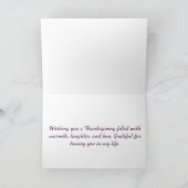 感謝と幸せに満ちたカボチャの収穫 シーズンカード (内部)