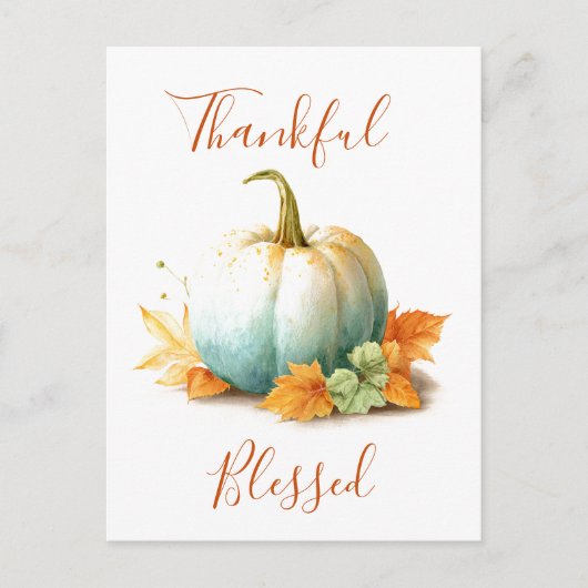 感謝と幸せに満ちた感謝祭の休暇を願うカード シーズンポストカード (正面)