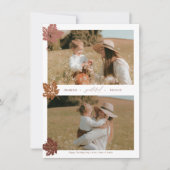 感謝と幸せに満ちた感謝祭の写真 シーズンカード (正面)