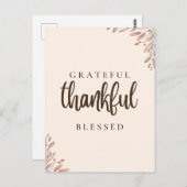 感謝と幸せのボタニカル ポストカード (正面/裏面)