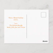 感謝と幸せの家族写真コラージュ 感謝祭 ポストカード (裏面)