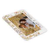 感謝と幸せ賛美な感謝祭秋の葉 マグネット (右側)