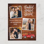 感謝と幸福と祝福のトラック プライド 感謝祭 ポストカード (正面)