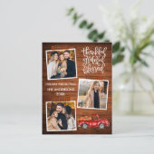 感謝と幸福と祝福のトラック プライド 感謝祭 ポストカード (スタンド正面)