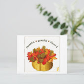 感謝と幸福と祝福の感謝祭 ポストカード (スタンド正面)