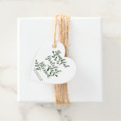 感謝と幸福と祝福 ダークグリーン スクリプト かわいい フェイバータグ (インサイチュ)