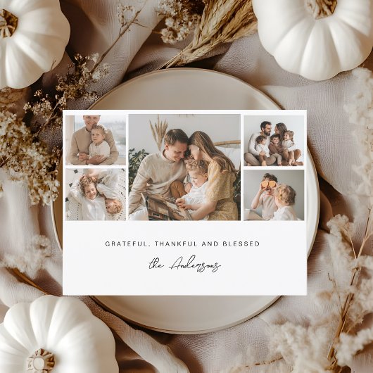 感謝と幸福に満ちた家族の感謝祭 ポストカード