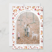 感謝と幸福に満ちた感謝祭の写真 シーズンカード (正面)