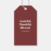 感謝と幸福に満ちた感謝祭  ギフトタグ (正面)