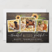 感謝と幸福に満ちた感謝祭 | 家族の感謝祭 招待状 (正面)