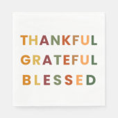 感謝と幸福に満ちた秋の色彩ペーパー スタンダードランチョンナプキン (正面)