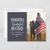 感謝と幸福に満ちた、祝福された感謝祭の写真 ポストカード (正面/裏面)