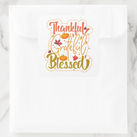 感謝と幸福に満ちて: 秋の鼓動 スクエアシール (バッグ)