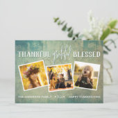 感謝と幸福の写真コラージュ シーズンカード (スタンド正面)