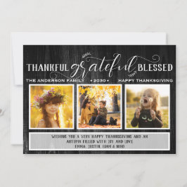 感謝と幸福の写真 感謝祭の休暇 シーズンカード