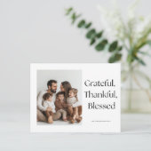 感謝と幸福の感謝祭写真カード ポストカード (スタンド正面)