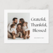 感謝と幸福の感謝祭写真カード ポストカード (正面)