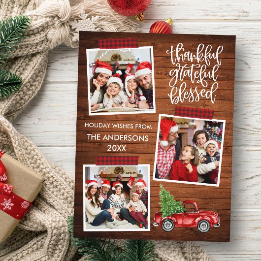 感謝と幸福の木製トラック プライド テープ ポストカード