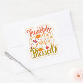 感謝と幸福の秋の鼓動 スクエアシール (封筒)