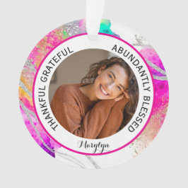 感謝と幸福の虹の名言写真 オーナメント