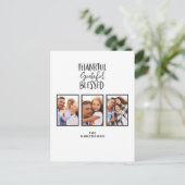 感謝と幸運と祝福の写真 感謝祭 フェイク ポストカード (スタンド正面)