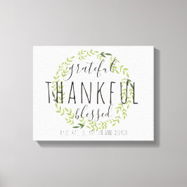 感謝と感謝とキャンバ賛美スパーソナライズされたス キャンバスプリント